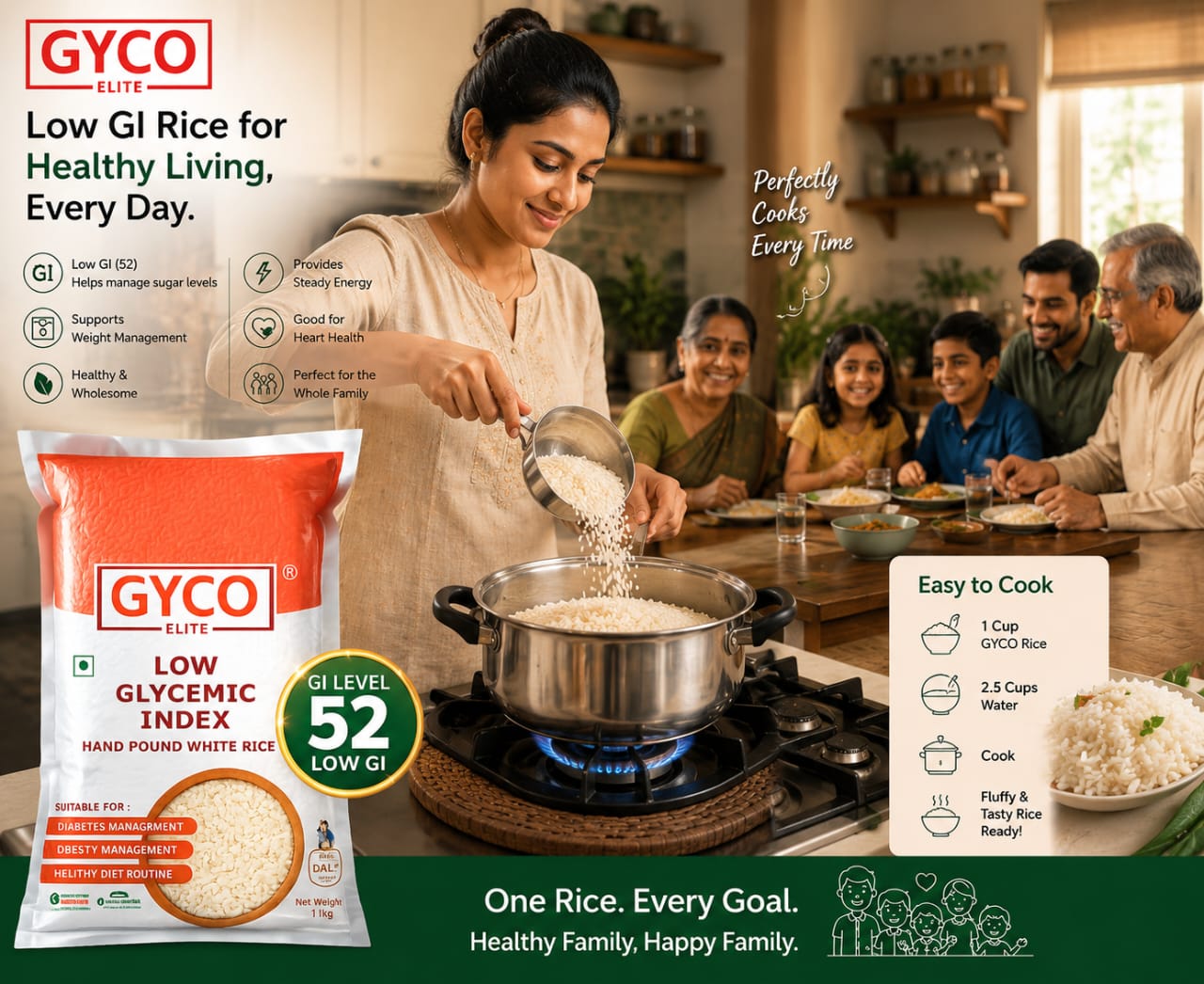 GYCO Elite — GI 52 Low Glycemic Rice