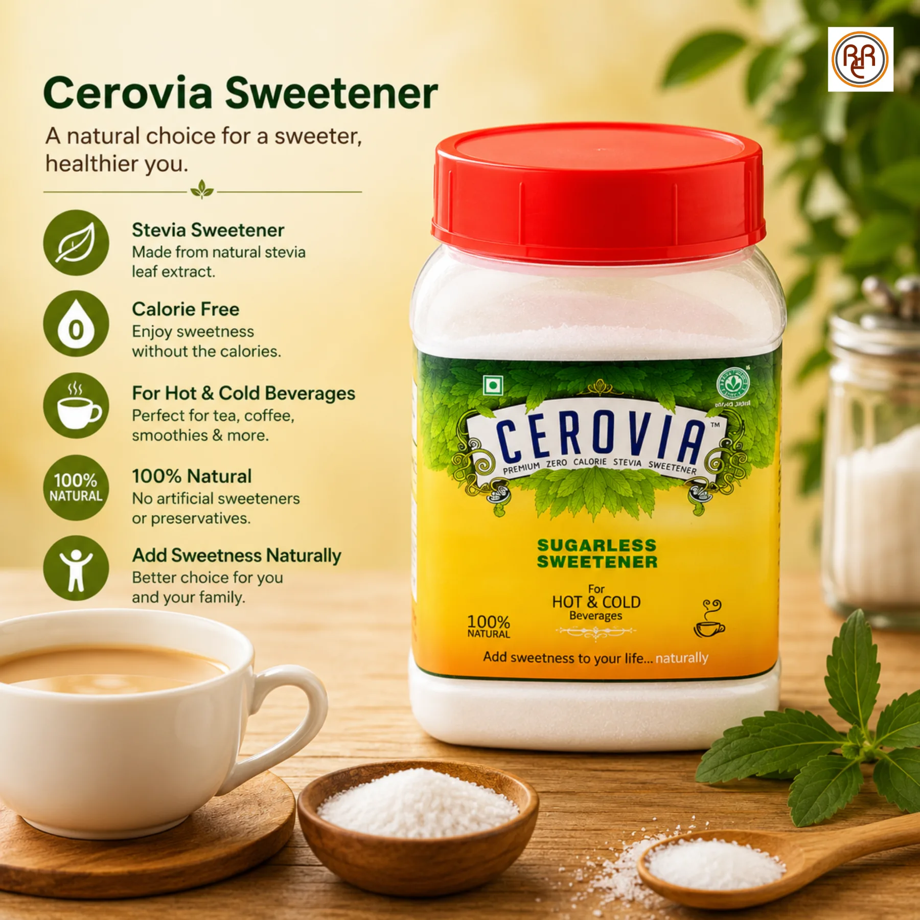 Natural Stevia Sweetener Range
