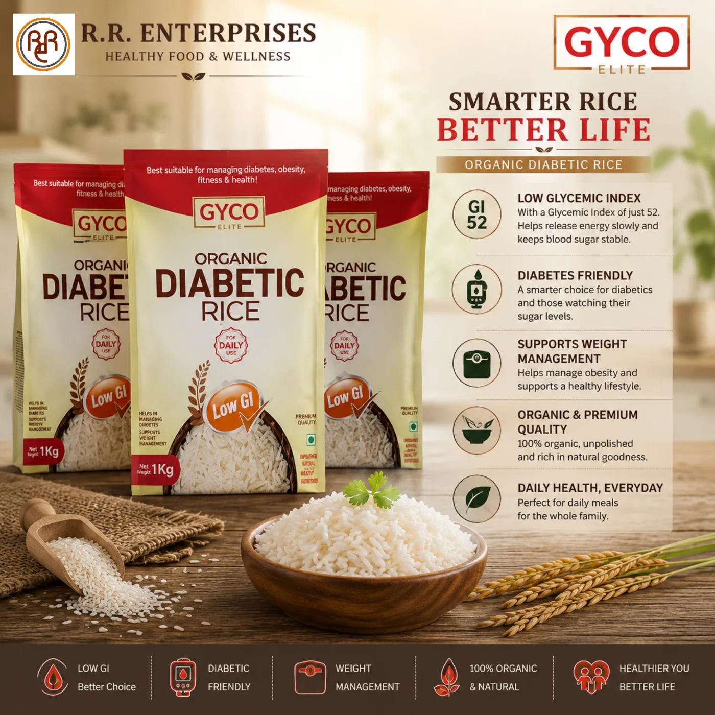 GYCO Elite  Diabetic Rice (1kg) — view 2