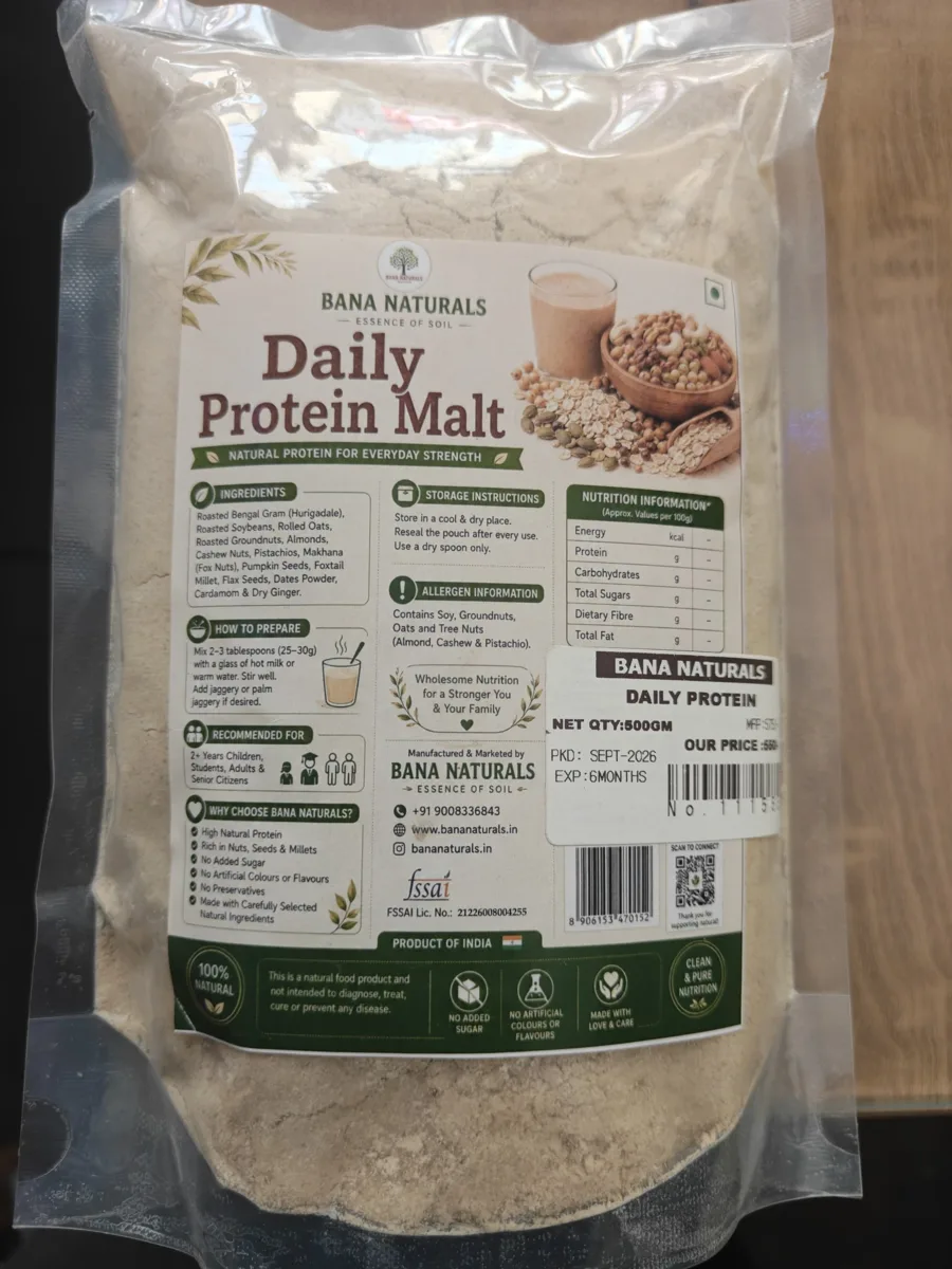 Bana Naturals Daily Protein Mix (500g) — view 5